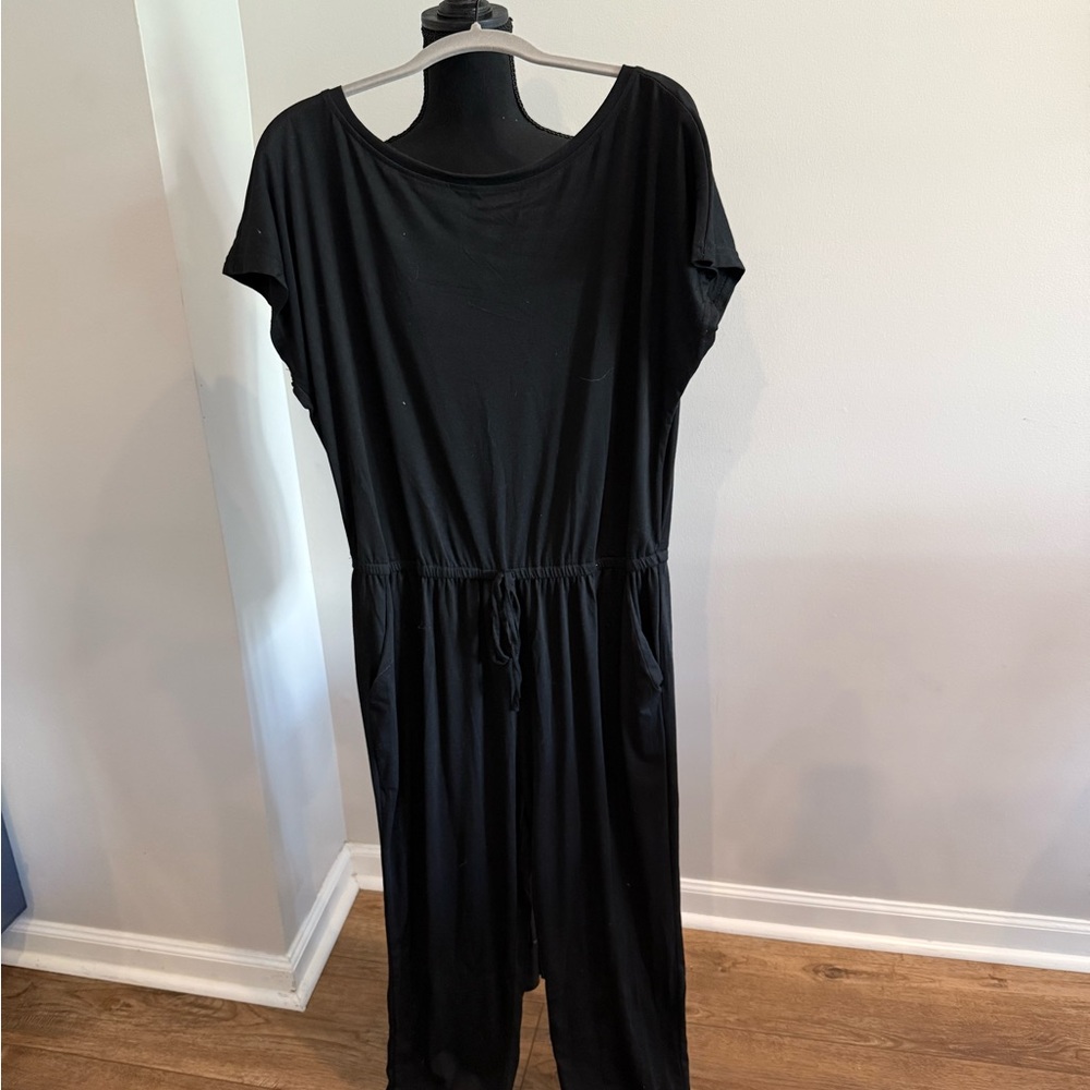 Black Short Sleeve Jumpsuit